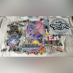 Colorful Graphic Vinyl Iron Ons